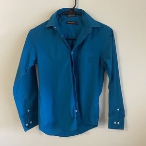 a1518-D5~ Dockers~Size 12 Boys Top~Boys~Button Up Long Sleeve Shirt~Blue Color